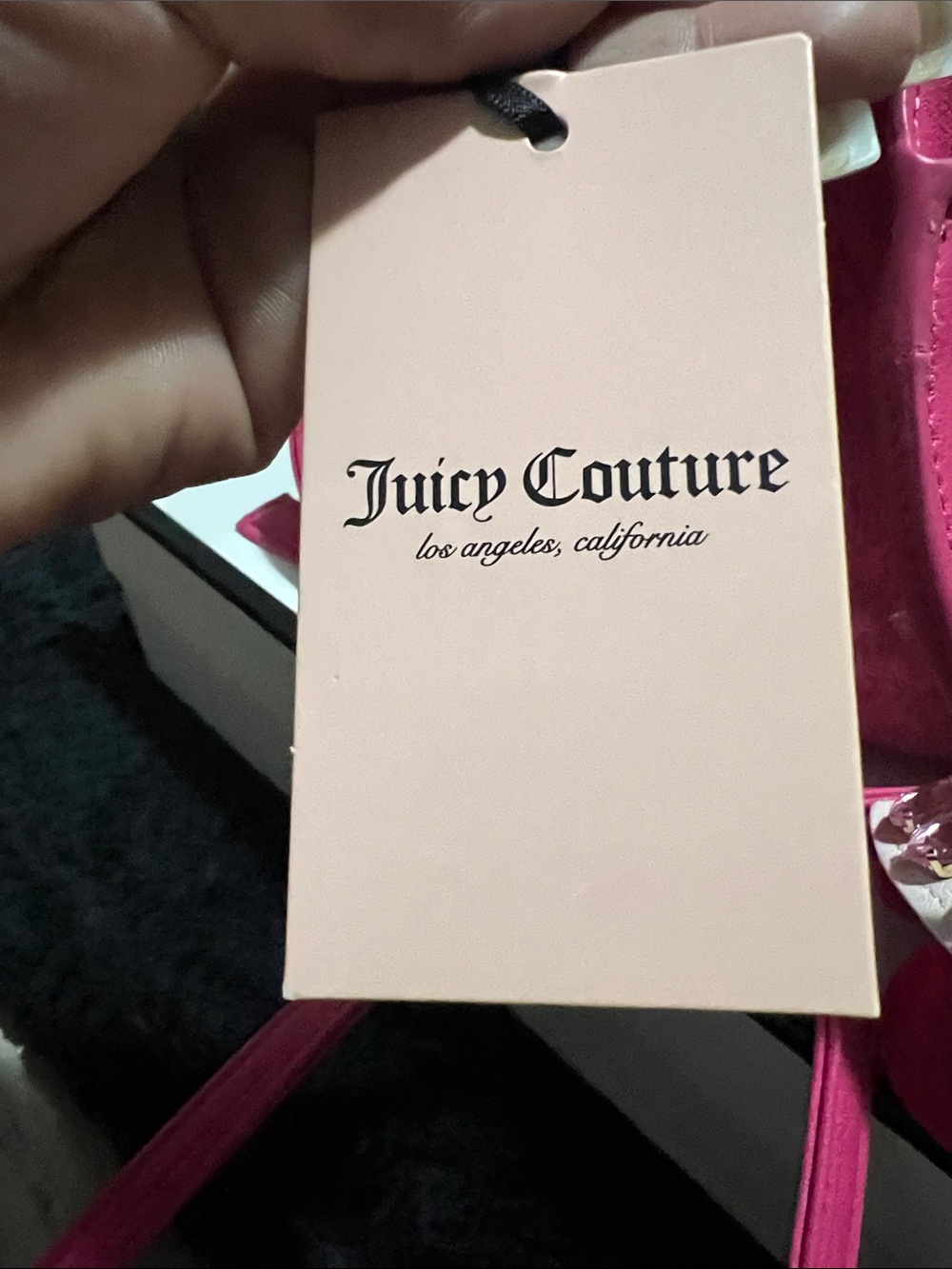 Juicy Couture Vibrant Pink Faux Fur Satchel with Charm - Picture 7 of 7